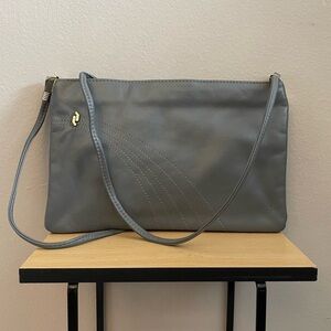 Vintage 80s Karnig Mann Grey Leather Handbag – Excellent Vintage Condition